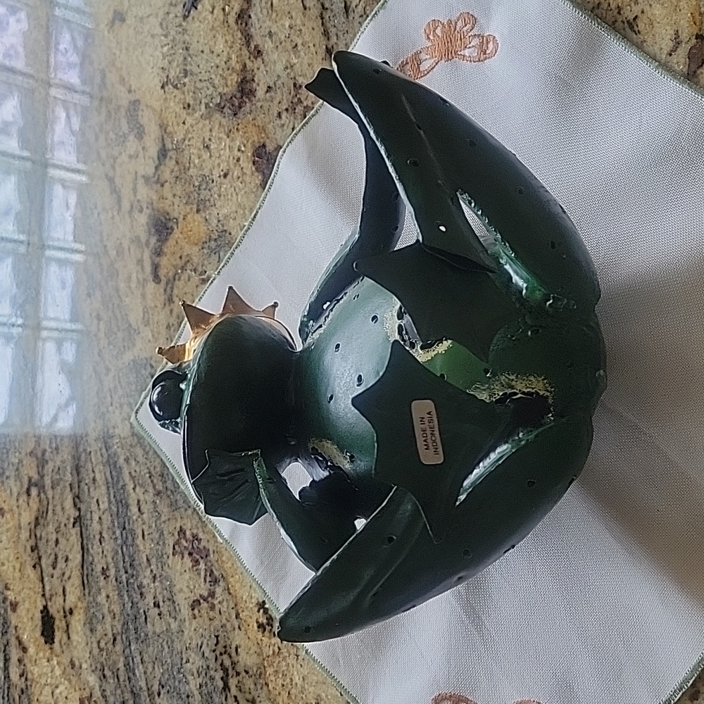 Adorable thinking frog,  tea candle  burner 🐸 - Picture 6 of 13